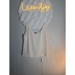 Escada Womens Scoop Neck Cropped Tank Top White No size PTP 21 XL